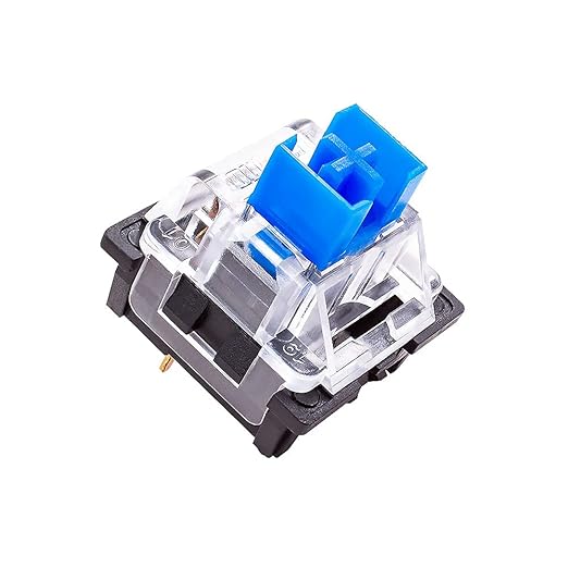 OUTEMU Blue Switches 3-pin Tactile Clicky 50gf - DIY Replacement for Mechanical Gaming Keyboard - 20 Pack with 1 Switch Puller