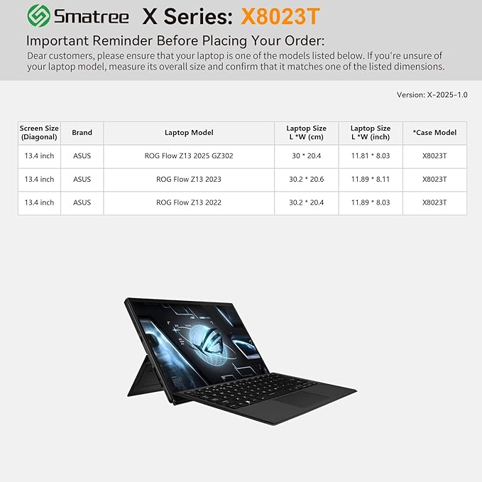 Smatree Hard EVA Protective Sleeve Case Compatible for 13.4 inch ASUS ROG Flow Z13 2025 GZ302/2023 GZ301/2022 Laptop, 13 inch ASUS Zenbook 13 OLED UX325 Bag, Green (X8023TG)