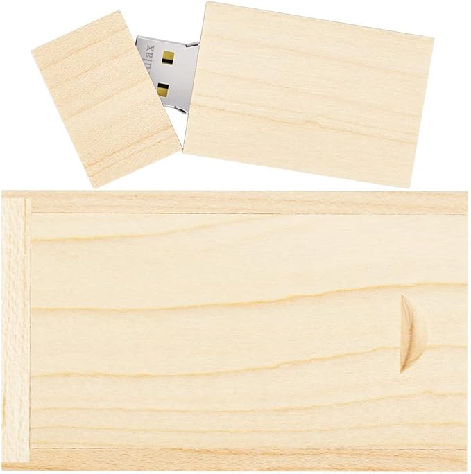 USB Flash Drive, 32GB Wooden USB2.0 High Speed USB Thumb Drives Memory Stick Pen Date Storage Stick Pendrive (Maple)