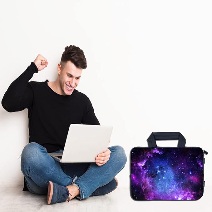 AMARY 11.6" 12" inch Laptop case chromebook case Neoprene Notebook Carrying Pouch Chromebook Sleeve Ultrabook Case Tablet Cover Fit Apple MacBook Air HP DELL Lenovo Asus Samsung (Stars)