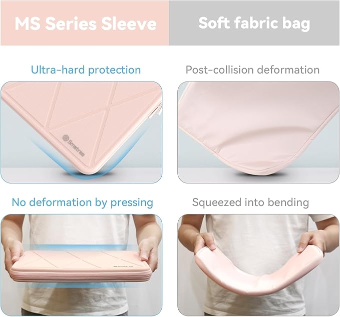 Smatree MS59T Hard EVA Protective Sleeve Case with Stand Compatible for 14 inch HP Chromebook 14a-na1047nr/14a-na1097nr, HP Chromebook x360 14a-ca0040nr/14at-ca100/14b-cb0047nr/14b-cb0097nr, Pink
