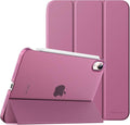 MoKo for iPad mini 7 (A17 Pro) Generation Case 2024, iPad mini 6 Case 2021, 8.3-inch Slim Lightweight Protective Hard Back PC Shell Stand Cover Support Touch ID, Auto Wake/Sleep, Smokey Purple