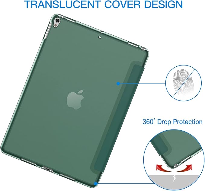 JETech Case for iPad Pro 10.5-Inch and iPad Air 3 (10.5-Inch 2019, 3rd Generation), Smart Cover Auto Wake/Sleep Cover (Misty Blue)