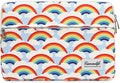 Canvaslife Waterproof Laptop Sleeve 14 Inch Laptop Case Bag with Front Pocket Rainbow Pattern