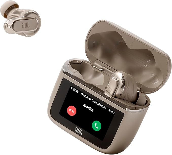JBL Tour Pro 3 - True Wireless Noise Cancelling Earbuds with Smart Charging Case, Legendary Pro Sound with Hybrid Dual-Driver, Spatial 360 Sound with Head Tracking (Latte)