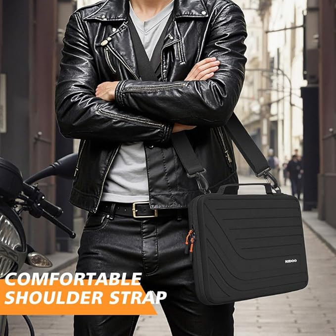 NIDOO 13.3 inch Laptop Sleeve Carrying Case 14 inch Computer Bag Shockproof Hard Shell Protective Cover Handle for 13 inch MacBook Air Pro/13.5" Surface Laptop 6/14" ThinkPad E14 Gen 6/ Dell HP Asus