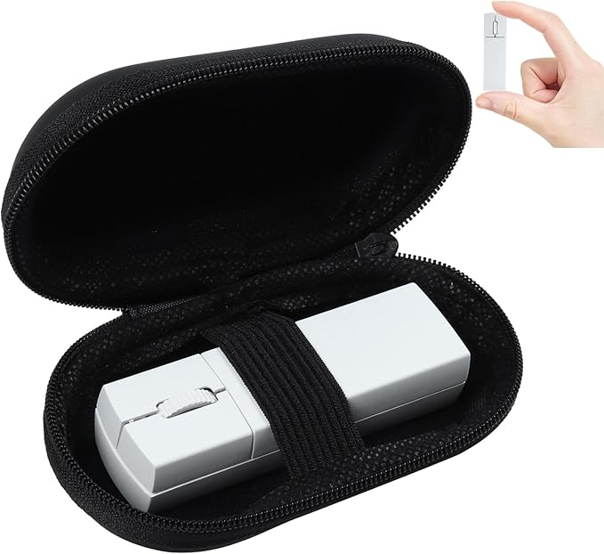 elec Space Wireless Mini Finger Mouse - Silent Dual-Mode Bluetooth & 2.4GHz, Ergonomic Portable PC Mice with Case, Compatible with MacBook and Chromebook