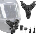 Haoyou Helmet Chin Mount Strap Compatible with Gopro Hero 13 12 11 10 9 8 7 and DJI Osmo Action Camera，Motorcycle Helmet Extension Attachment Mounting Accessories (Black)