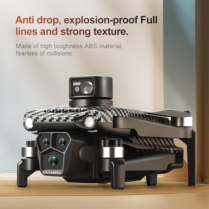 GPS Remote Control Drone, HD Quadcopter with 4K Camera, 7.4V 3000mAh Battery (2 Batteries), 4.5-Inch FPV Screen, 5G Real-Time Transmission, Laser Obstacle Avoidance, Brushless Motor, Optical Flow Positioning, LED Lights, Altitude Hold, Intelligent Hove...