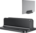 OMOTON Vertical Laptop Stand Holder, Desktop Aluminum Stand for MacBook with Adjustable Dock Size, Fits All MacBook, Surface, Chromebook and Gaming Laptops (Up to 17.3 inches),Black
