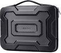 MOSISO 13-14 inch Laptop Hard Case, 13.3 inch Waterproof Shockproof Computer Bag Compatible with MacBook HP Dell, Mechanical Geometric EVA Carrying Sleeve Laptop Case Hard Shell with Handle, Black