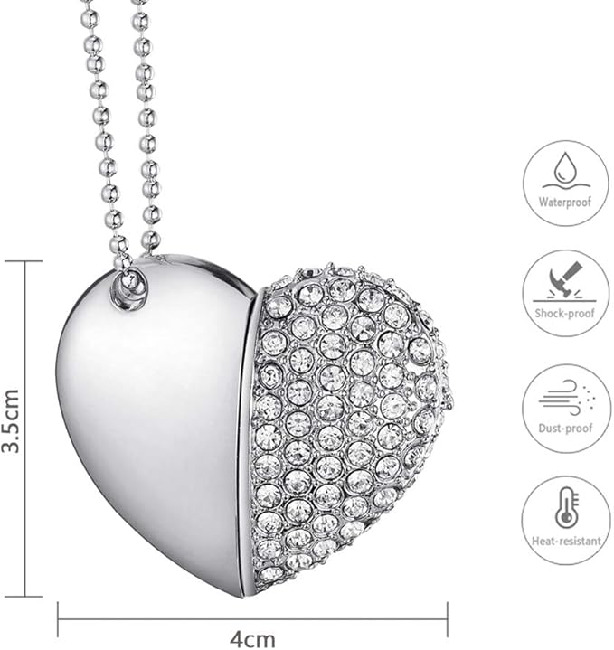 USB Flash Drive, 8GB / 16GB / 32GB / 64GB USB2.0 USB Memory Stick Date Storage Pendrive Thumb Drives(32GB,Silver)
