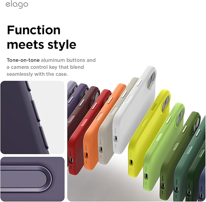 elago for iPhone 17 Case, Premium Magnetic Silicone Case, Compatible with MagSafe, Liquid Silicone Material, Protective Cover, Shockproof, Slim Phone, 6.3 inch (Deep Purple)