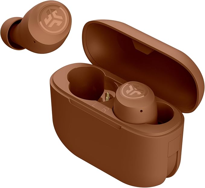 JLab Go Air Pop+ Tones True Wireless Earbuds, in Ear Headphones, Bluetooth Earphones, 35H Playtime Ear Buds with Microphone, USB-C Charging Case, Dual Connect, EQ3 Sound (1615 C)