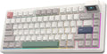 EPOMAKER RT82 Wireless Mechanical Keyboard with Screen, VIA Custom, 2.4GHz/USB-C/BT5.0, RGB Backlit, Gasket, 5-Paddings, PBT Keycaps, Hot-Swap Retro Gaming Keyboard (Sea Salt Silent)