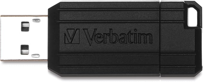 Verbatim 16GB Pinstripe USB 2.0 Flash Drive Retractable Thumb Drive - Black