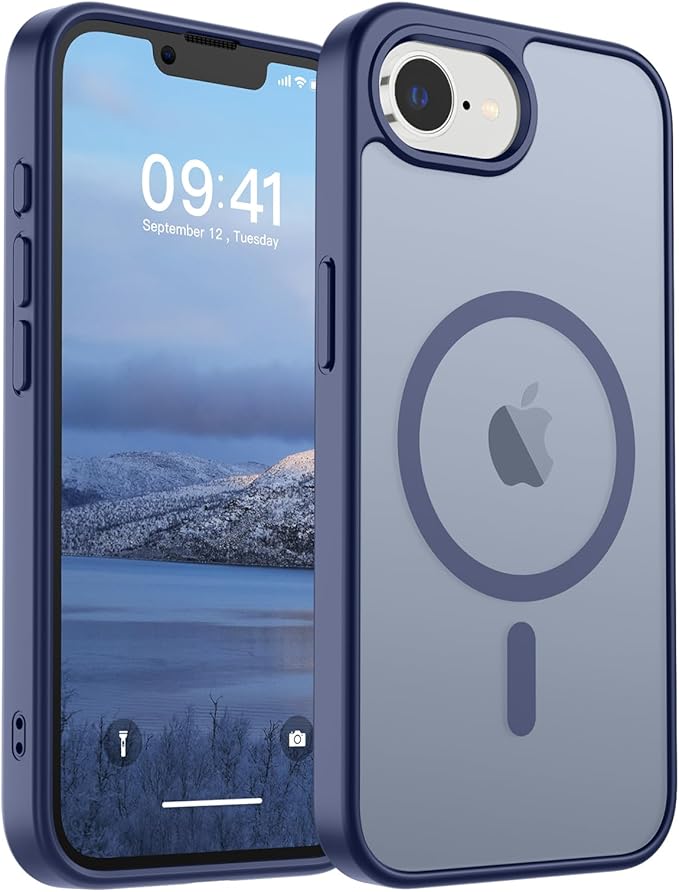 SUPFINE Magnetic for iPhone 17e Case/iPhone 16e Case (Compatible with MagSafe)(Military Grade Drop Protection) Slim Translucent Matte Shockproof with Anti-Fingerprint Phone Case,Lavender Gray
