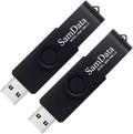 SamData 8GB USB Flash Drives 2 Pack 8GB Thumb Drives Memory Stick Jump Drive with LED Light for Storage and Backup (2 Pack Black)