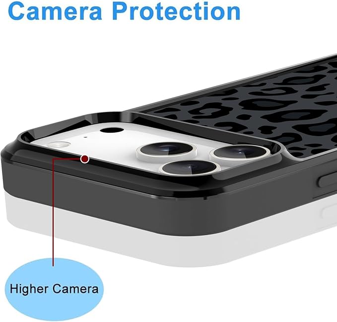 KANGHAR Case Compatible with iPhone 17 Pro,Black Leopard Design,Tire Texture Non-Slip +Shockproof Rugged TPU Protective Case for iPhone 17 Pro 6.3 Inch