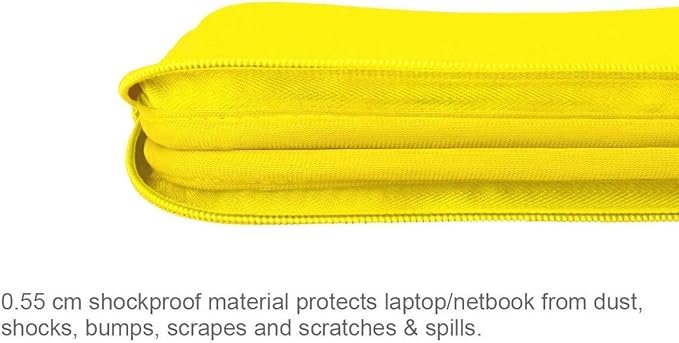 Arvok 13 13.3 14 Inch Laptop Sleeve Case for MacBook Pro 14 2021/Water-Resistant Notebook Chromebook Computer Pocket Briefcase Carrying Bag Pouch Skin Cover for HP/Dell/Lenovo/Asus/Acer, Yellow