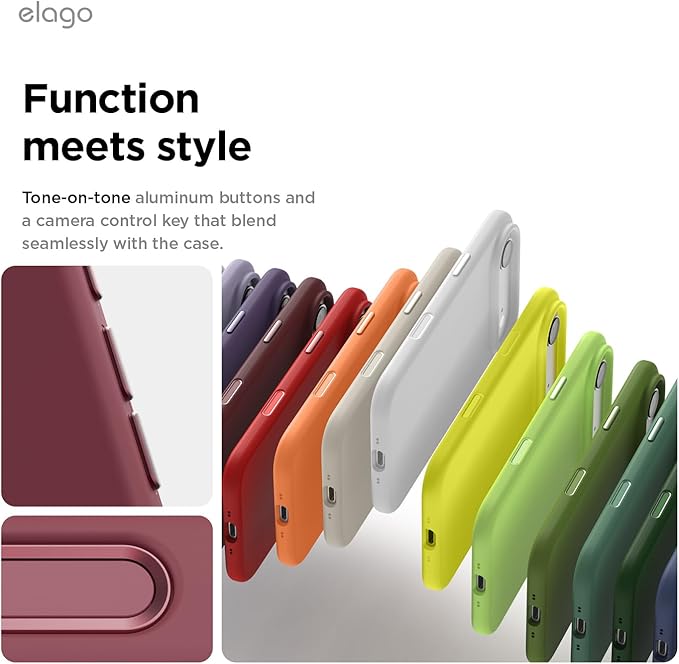 elago for iPhone Air Case, Premium Magnetic Silicone Case, Compatible with MagSafe, Liquid Silicone Material, Protective Cover, Shockproof, Slim Phone, 6.5 inch (Burgundy)