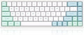Creamy Mechanical Gaming Keyboard 60% Percent, Wireless 2.4G/Bluetooth 5.0/Wired USB-C, 68-Key Linear Switches NKRO Hot Swappable, PBT Keycaps, RGB LED Backlit, Programmable for Win/Mac, Mint