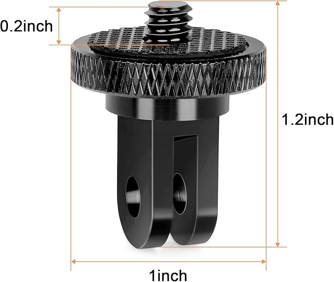 Tripod Mount Adapter for Gopro, Camera 1/4”-20 Tripod Mount for Insta 360/Gopro Hero/Sony Xiaomi yi Sjcam Action Cameras and Other Standard 1/4 Accessories