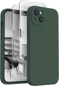FireNova Designed for iPhone 14 Case, Silicone Upgraded [Camera Protection] Phone Case, Soft Anti-Scratch Microfiber Lining Inside, 6.1 inch, Alpine Green