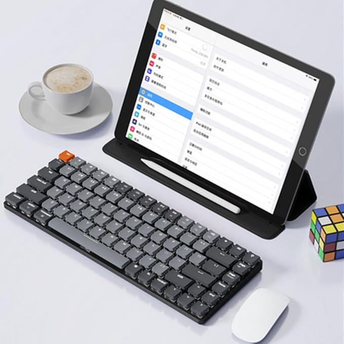 Keychron K3 Version 2, 75% Layout 84 Keys Ultra-Slim Wireless Bluetooth/USB Wired Mechanical Keyboard with RGB Backlit, Hot-Swappable Low-Profile Keychron Optical Brown Switch for Mac Windows