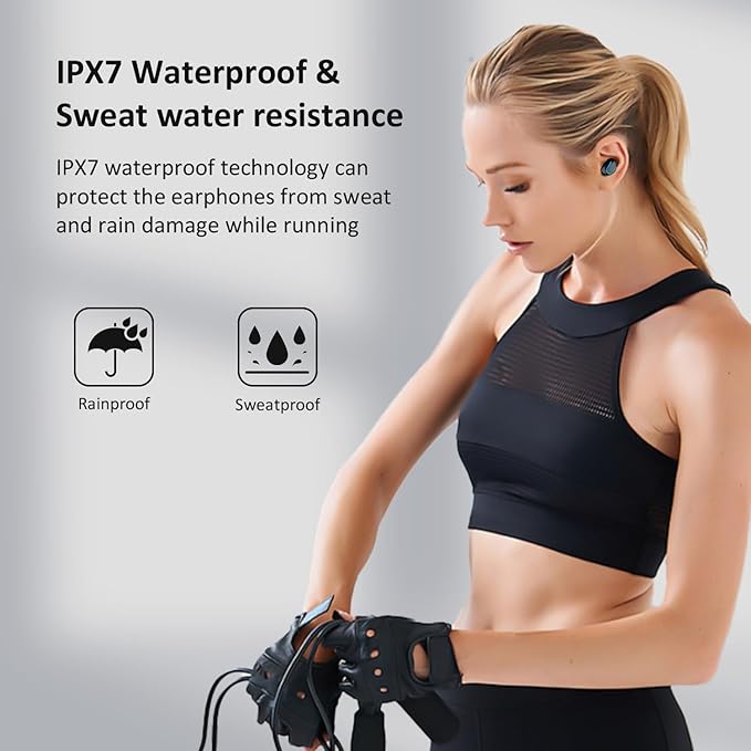 Wireless Earbuds Bluetooth 5.4, in Ear Lightweight Ear Buds with HiFi Stereo Sound & Deep Bass, Noise Cancelling Built-in Mics, 36H Playtime, IPX7 Waterproof Headphones for Sports, Android & iOS