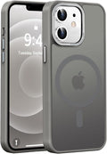 Newfuture Designed for iPhone 12 Case/iPhone 12 Pro Case with Magnetic [13 FT Military Drop Protection] [Compatible with Magsafe] Translucent Shockproof with Anti-Fingerprint Phone Case, Titanium Gray