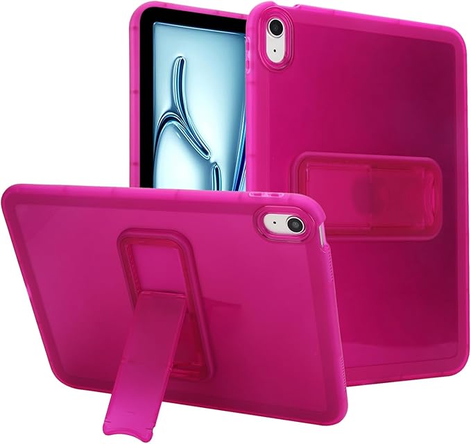 Slim Case for iPad (A16) 11th Generation 11 Inch 2025 / iPad 10th Generation 10.9 Inch 2022, Built-in Kickstand Non-Slip Shockproof Rugged Protective for iPad 11th 10th Gen, Rose