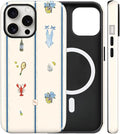 Magnetic for iPhone 15 Plus Case Cute Frog Stripes Phone Case, Summer Shockproof Slim TPU and Hard PC Protective Phone Cover Compatible with MagSafe Designed for Women Girls