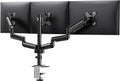 ErGear Triple Monitor Mount for 13-27 inch Screens, Premium Aluminum Triple Monitors Stand up to 17.6 lbs, Sturdy 3 Monitor Desk Mount with Swivel, Tilt, Rotation, Max VESA 100x100mm