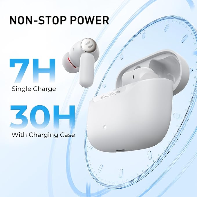 havit Hybrid Active Noise Cancelling Wireless Earbuds, Bluetooth 6.0 in-Ear Headphones, 6 Mics ENC Clear Call Ear Buds, 30+H Playtime, 3D Spatial Audio, Custom EQ via App, IPX5 Waterproof Grey