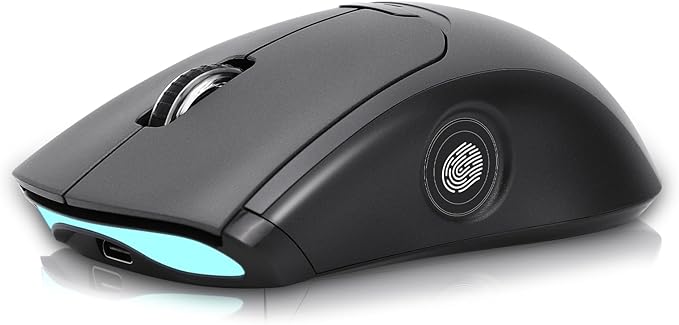 Gugxiom 2-in-1 Fingerprint Sensor & Wireless Mouse, Fingerprint Sensor for Windows 7, 8, 10, 11 Hello – Supports up to 20 IDs, 2.4 GHz with USB Unifying Receiver Bluetooth 5.0 Mouse (Gray)