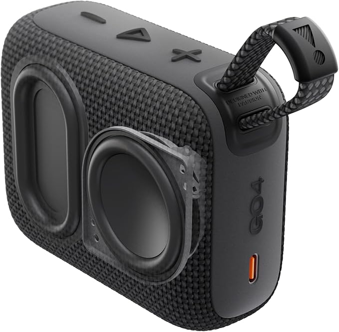 JBL Go 4 - Ultra-Portable, Waterproof and Dustproof Bluetooth Speaker, Big JBL Pro Sound with Punchy bass, 7-Hour Built-in Battery, Made in Part with Recycled Materials (Red)