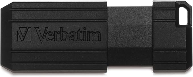 Verbatim 16GB Pinstripe USB 2.0 Flash Drive Retractable Thumb Drive - Black