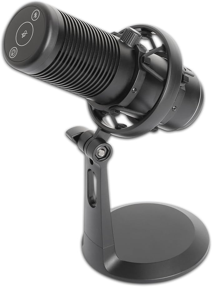 MANHATTAN RGB USB Gaming Mic, Noise Cancelling Condenser Microphone for PC, PS4, PS5 and Mac, Anti-Vibration Shock Mount, Gaming, Streaming, Podcasts, Twitch, YouTube, Discord - 102674