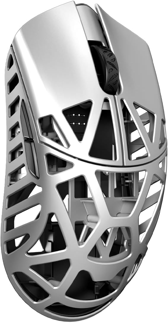 MK x WLMOUSE Beast X Max Wireless 8K Mouse (OM Opticals, Metallic Silver)