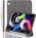 iMieet iPad Air 11 Inch Case M4/M3/M2(2026/2025/2024), iPad Air 5th/4th Generation Case 2022/2020 10.9 Inch with Pencil Holder,Trifold Stand Smart Case with Soft TPU Back(Dark Gray)