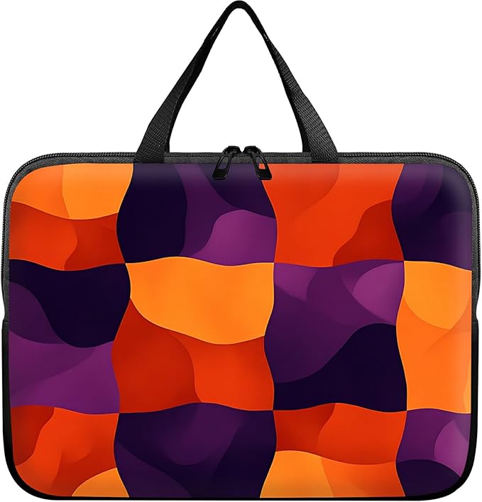 Universal Laptop Sleeve Tablet Case 12 inch, Colorful Checkerboard Slim Carrying Handbag Travel Laptop Bag for Surface Pro 9 8 7/Laptop Go 2 3, MacBook Air 11/12