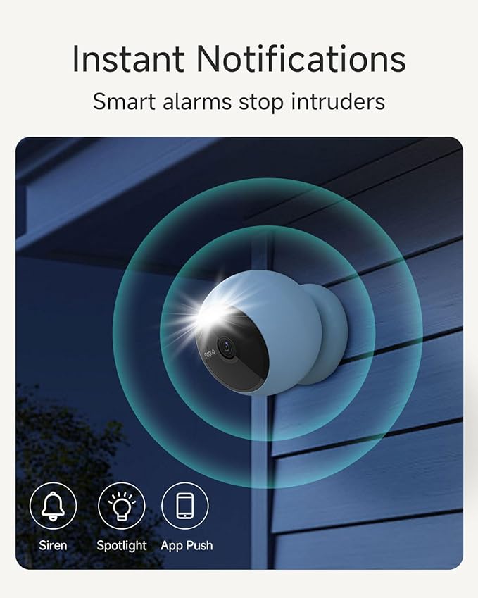 Noorio 2MP Security Cameras Wireless Outdoor Battery Powered Camera Surveillance Exterieur for Home, Color Night Vision, AI Motion Detection, 2.4G WiFi, IP66, 32GB Local Storage, 2-Way Audio (2 Pack)