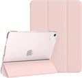 for iPad Air 13 inch M4/M3/M2 2026/2025/2024 Case, iPad Pro 12.9 (6th/5th Generation 2022/2021), Hard PC Translucent Frosted Back Shell Case with Auto Wake/Sleep, Trifold Stand Cover, Pink