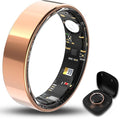 Smart Ring for Women Men Fitness Tracker with Blood Oxygen,Heart Rate,Sleep Monitoring,Step Counting,for iPhone and Android,Waterproof smart blood pressure monitor,No Subscription Fees (Rose Gold, 8)