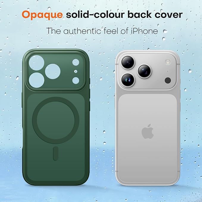 TAURI for iPhone 17 Pro Max Case, Compatible with MagSafe, (Full Camera Protection) Camera Control Cover Solid-Color Matte Magnetic 17 Pro Max Phone Case, Green