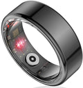 Smart Ring Health Tracker for Women Men, Sleep Tracker with Heart Rate and Blood Oxygen, Fitness Ring for Activity Monitoring, 15 Days Battery, No Subscription, Titanium Alloy(Black, #10)