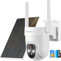 4G LTE Cellular Security Camera Wireless Outdoor, No WiFi Needed, 2K Color Night Vision, 360° View Pan/Tilt, 2 Way Talk, PIR Motion Sensor, Built-in SIM Card (Support Verizon/AT&T/T-Mobile)