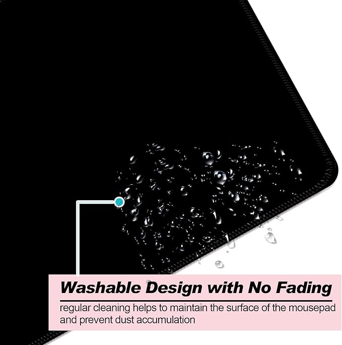 Japanese Cherry Blossom Gaming Desk Mat, Computer Keyboard Large Extended Flowers Mouse Pad for Office and Home, 31.5×11.8 Inches, XL, Black