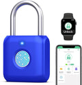 Gym Locker Lock,Smart Fingerprint Padlock with APP Control,Fingerprint Lock USB Rechargeable for Gym Locker,Locker, School,Storage Blue